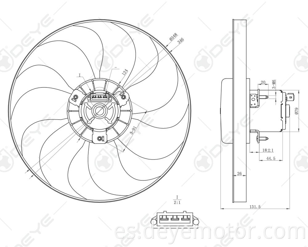 6N0959455D 6N0959455A L ventilador de refrigeración del radiador del coche para VW SHARAN POLO LUPO SEAT ALHAMBRA FORD